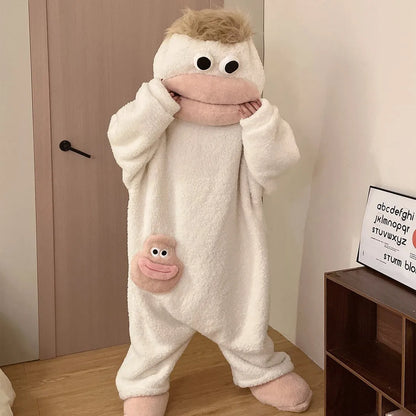Moufie Monster Onesie — Cozy Fleece Jumpsuit with Hood