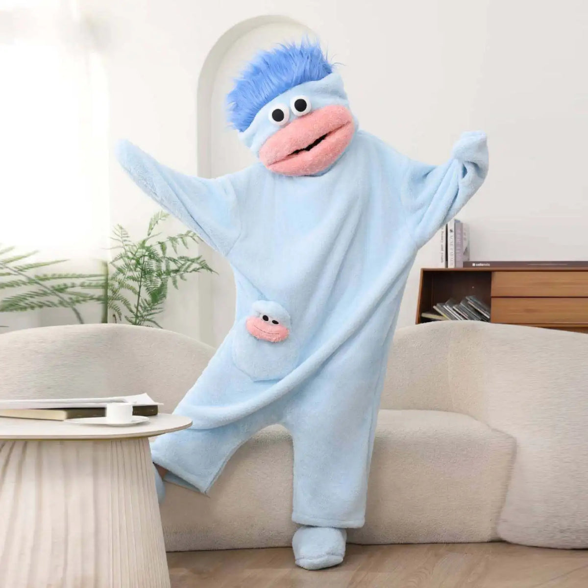 Moufie Monster Onesie — Cozy Fleece Jumpsuit with Hood