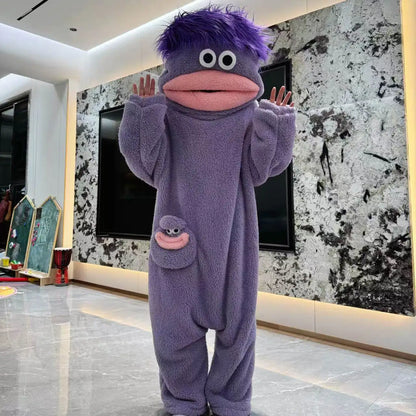 Moufie Monster Onesie — Cozy Fleece Jumpsuit with Hood