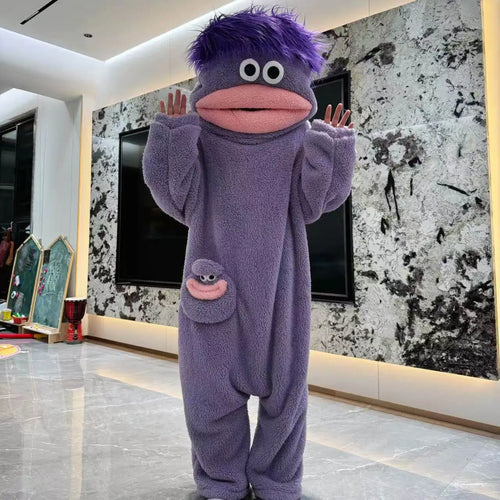 Moufie Monster Onesie — Cozy Fleece Jumpsuit with Hood